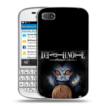 Пластиковый чехол на BlackBerry Q10 с принтом Death note Тетрадь смерти