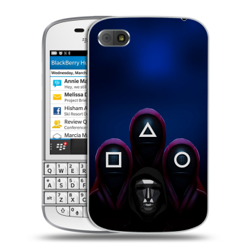 Пластиковый чехол на BlackBerry Q10 с принтом Игра Кальмара
