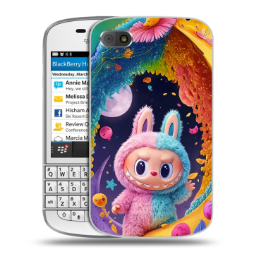 Пластиковый чехол на BlackBerry Q10 с принтом Labubu Лабубу Пластиковый чехол на BlackBerry Q10 с принтом Labubu Лабубу
