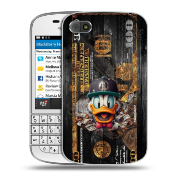 Пластиковый чехол на BlackBerry Q10 с принтом Дональд Дак Доллар Пластиковый чехол на BlackBerry Q10 с принтом Дональд Дак Доллар