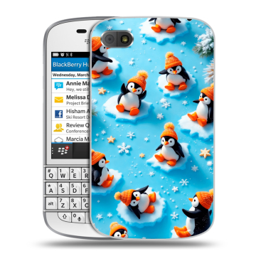 Пластиковый чехол на BlackBerry Q10 с принтом Новый год