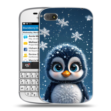 Пластиковый чехол на BlackBerry Q10 с принтом Новый год
