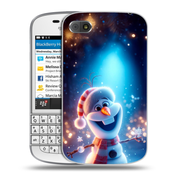 Пластиковый чехол на BlackBerry Q10 с принтом Новый год