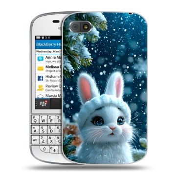 Пластиковый чехол на BlackBerry Q10 с принтом Новый год