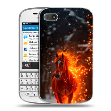 Пластиковый чехол на BlackBerry Q10 с принтом Новый год Пластиковый чехол на BlackBerry Q10 с принтом Новый год