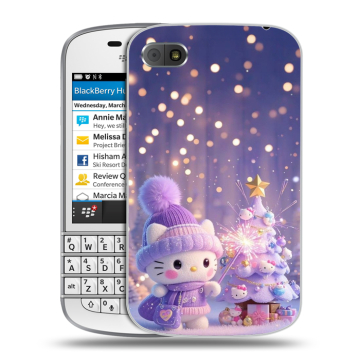 Пластиковый чехол на BlackBerry Q10 с принтом Новый год Пластиковый чехол на BlackBerry Q10 с принтом Новый год