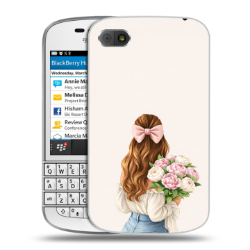 Пластиковый чехол на BlackBerry Q10 с принтом женский Пластиковый чехол на BlackBerry Q10 с принтом женский