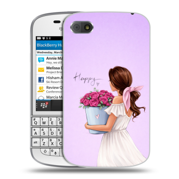 Пластиковый чехол на BlackBerry Q10 с принтом женский Пластиковый чехол на BlackBerry Q10 с принтом женский