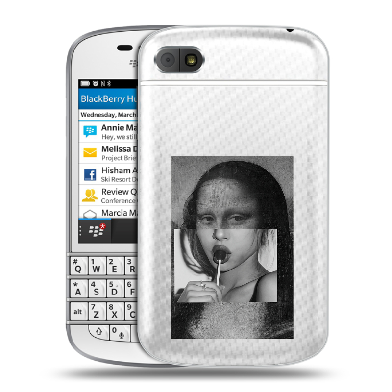Пластиковый чехол на BlackBerry Q10 с принтом Мона Лиза Пластиковый чехол на BlackBerry Q10 с принтом Мона Лиза