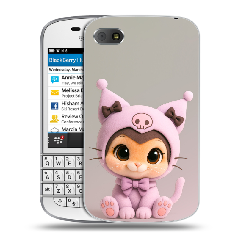Пластиковый чехол на BlackBerry Q10 с принтом Куроми Kuromi Пластиковый чехол на BlackBerry Q10 с принтом Куроми Kuromi