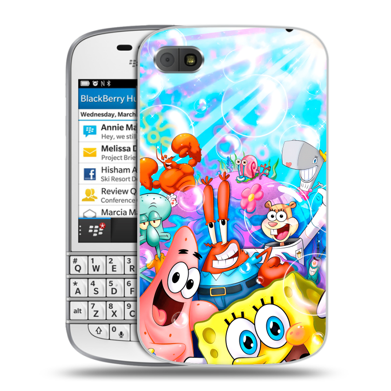 Пластиковый чехол на BlackBerry Q10 с принтом спанчбоб спанч боб Пластиковый чехол на BlackBerry Q10 с принтом спанчбоб спанч боб
