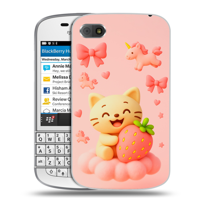 Пластиковый чехол на BlackBerry Q10 с принтом для девочек Пластиковый чехол на BlackBerry Q10 с принтом для девочек