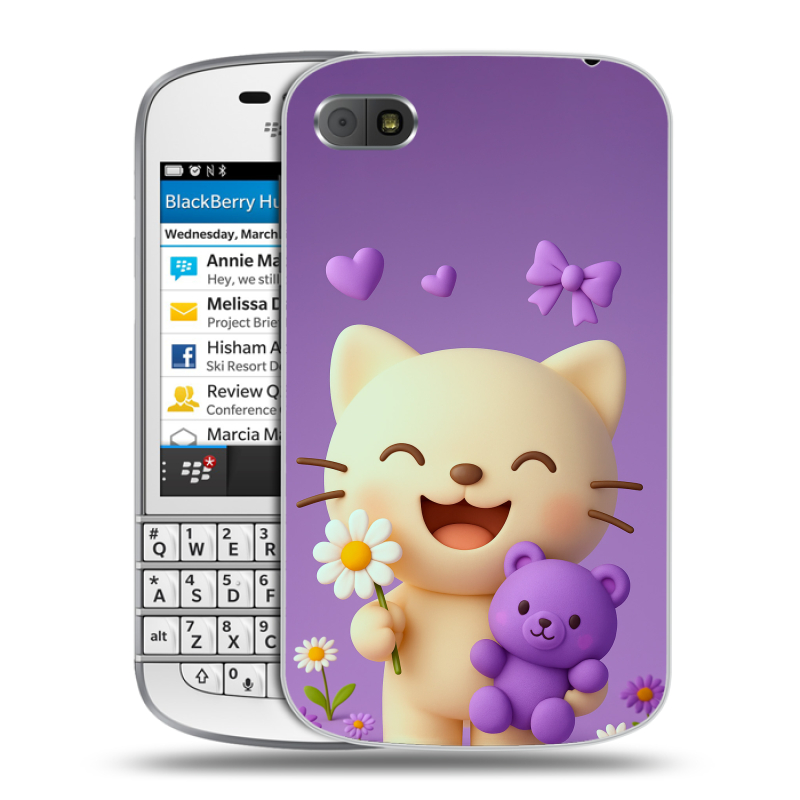 Пластиковый чехол на BlackBerry Q10 с принтом для девочек Пластиковый чехол на BlackBerry Q10 с принтом для девочек