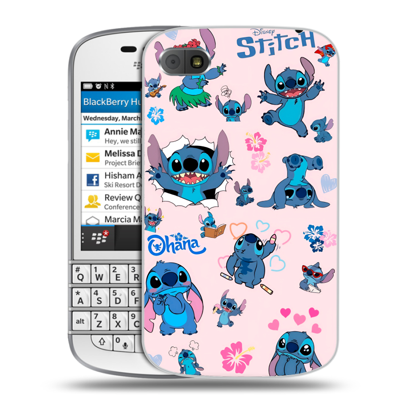Пластиковый чехол на BlackBerry Q10 с принтом Лило и Стич Пластиковый чехол на BlackBerry Q10 с принтом Лило и Стич