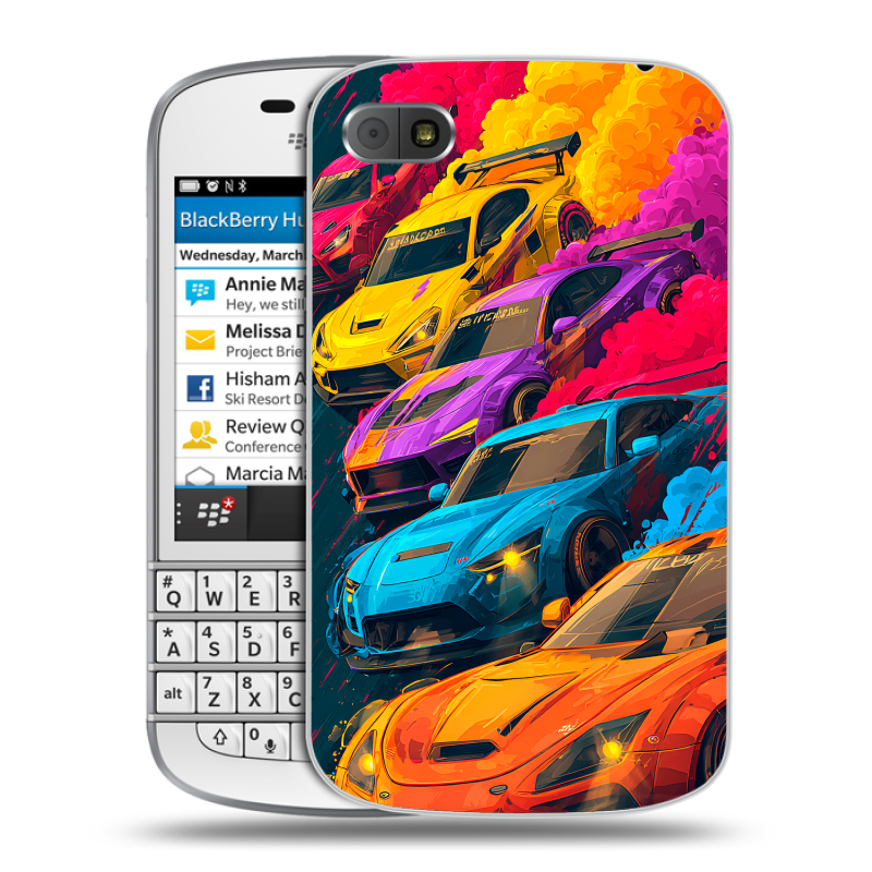 Пластиковый чехол на BlackBerry Q10 с принтом Тачки Пластиковый чехол на BlackBerry Q10 с принтом Тачки