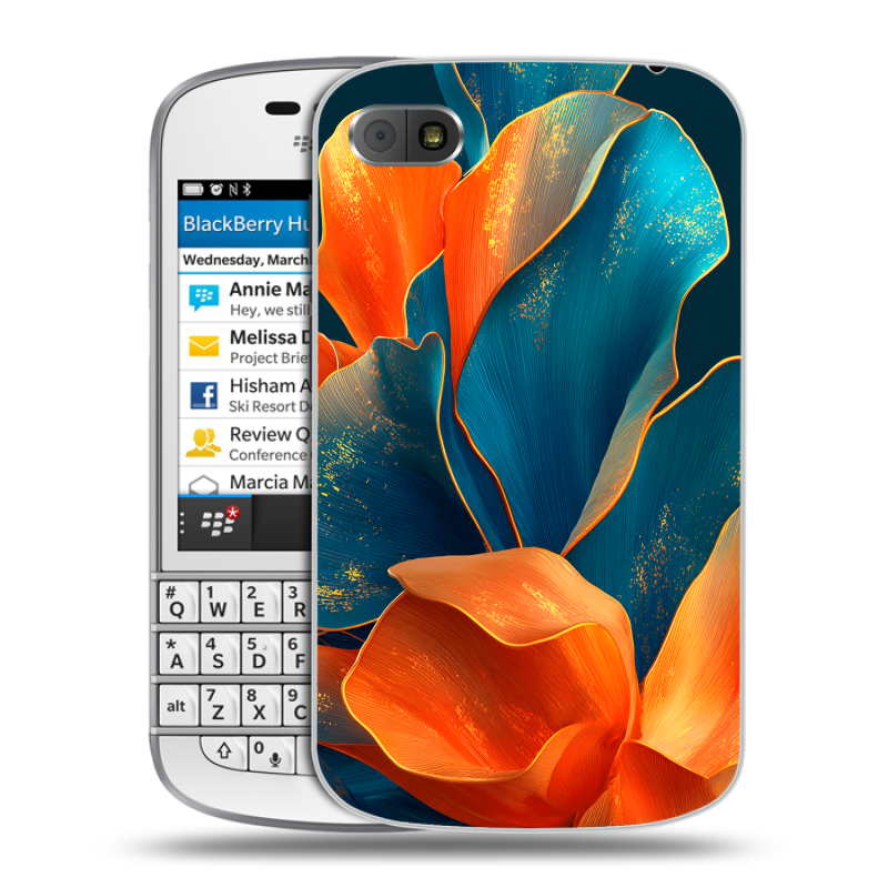 Пластиковый чехол на BlackBerry Q10 с принтом Цветы Пластиковый чехол на BlackBerry Q10 с принтом Цветы