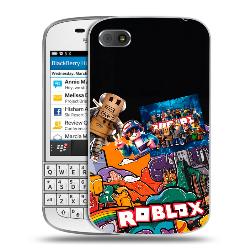 Пластиковый чехол на BlackBerry Q10 с принтом Roblox Роблокс Пластиковый чехол на BlackBerry Q10 с принтом Roblox Роблокс