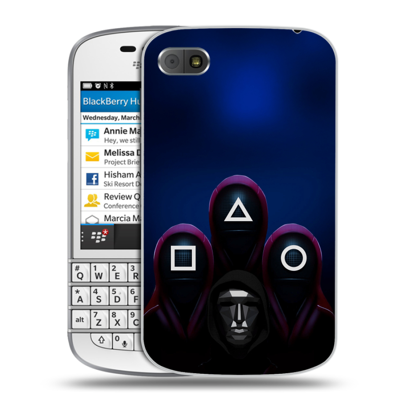 Пластиковый чехол на BlackBerry Q10 с принтом Игра Кальмара Пластиковый чехол на BlackBerry Q10 с принтом Игра Кальмара