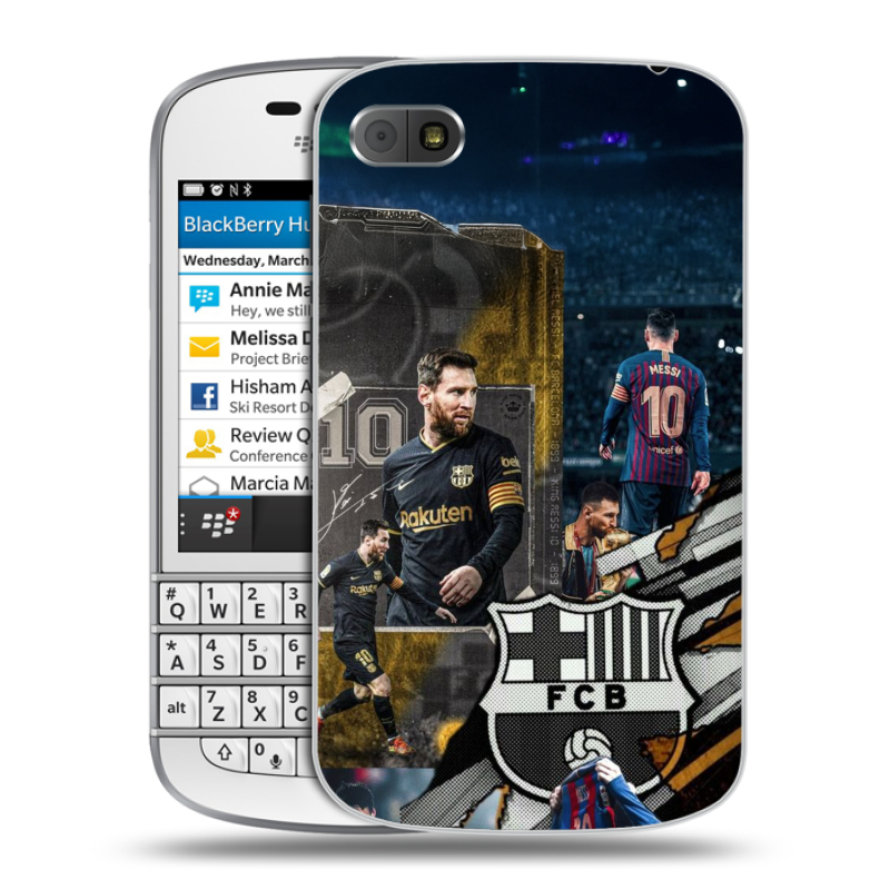Пластиковый чехол на BlackBerry Q10 с принтом Messi Barcelona Пластиковый чехол на BlackBerry Q10 с принтом Messi Barcelona