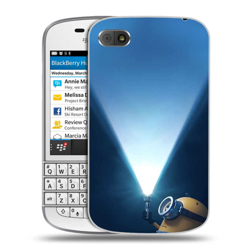 Пластиковый чехол на BlackBerry Q10 с принтом Миньоны Пластиковый чехол на BlackBerry Q10 с принтом Миньоны