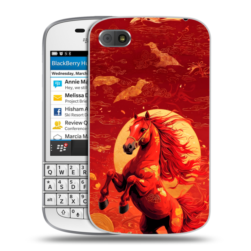 Пластиковый чехол на BlackBerry Q10 с принтом Новый год Пластиковый чехол на BlackBerry Q10 с принтом Новый год