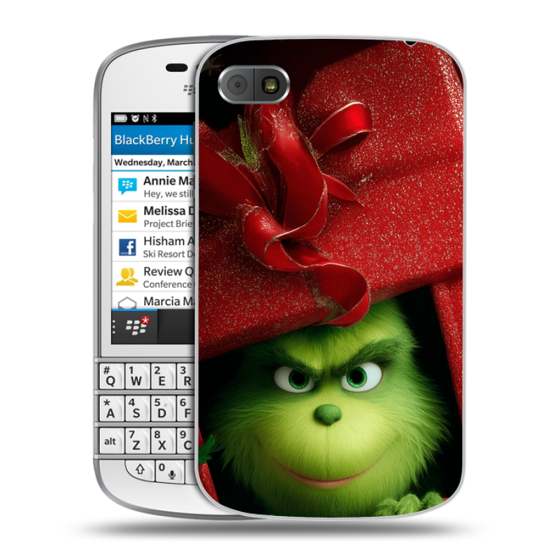 Пластиковый чехол на BlackBerry Q10 с принтом Новый год Пластиковый чехол на BlackBerry Q10 с принтом Новый год