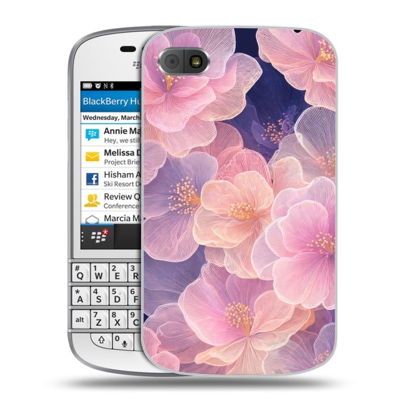 Пластиковый чехол на BlackBerry Q10 с принтом женский Пластиковый чехол на BlackBerry Q10 с принтом женский