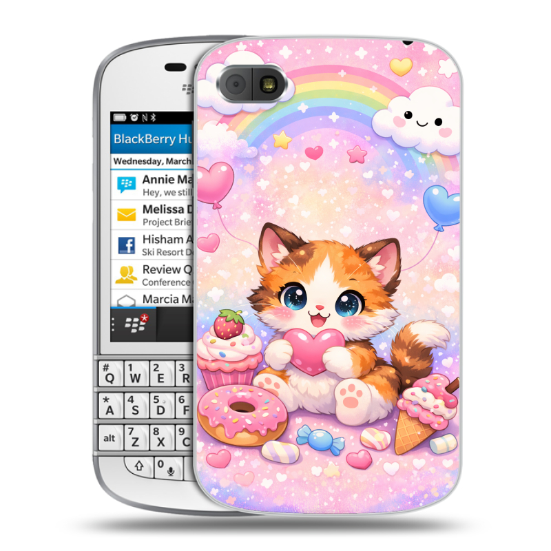 Пластиковый чехол на BlackBerry Q10 с принтом для девочек Пластиковый чехол на BlackBerry Q10 с принтом для девочек