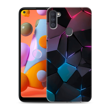 Силиконовый чехол на Samsung Galaxy A11 с принтом Геометрия неона Силиконовый чехол на Samsung Galaxy A11 с принтом Геометрия неона
