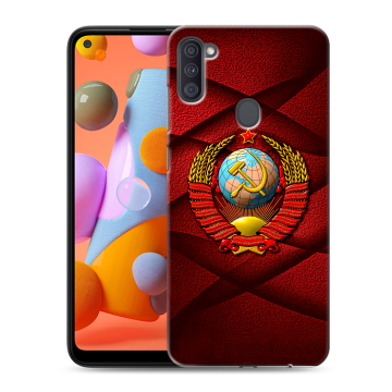 Силиконовый чехол на Samsung Galaxy A11 с принтом Герб СССР Силиконовый чехол на Samsung Galaxy A11 с принтом Герб СССР