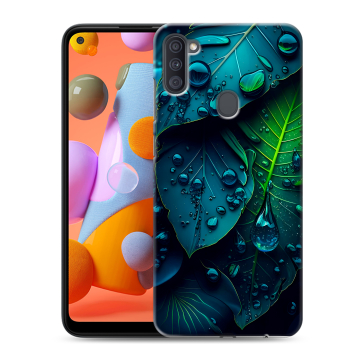 Силиконовый чехол на Samsung Galaxy A11 с принтом Листья Силиконовый чехол на Samsung Galaxy A11 с принтом Листья