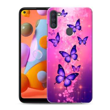 Силиконовый чехол на Samsung Galaxy A11 с принтом Бабочки Силиконовый чехол на Samsung Galaxy A11 с принтом Бабочки