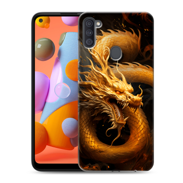 Силиконовый чехол на Samsung Galaxy A11 с принтом Золотой дракон Силиконовый чехол на Samsung Galaxy A11 с принтом Золотой дракон