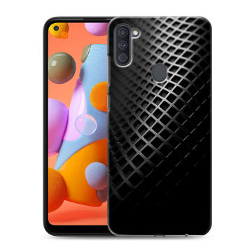 Силиконовый чехол на Samsung Galaxy A11 с принтом Текстура металла