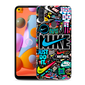 Силиконовый чехол на Samsung Galaxy A11 с принтом найк nike черный Силиконовый чехол на Samsung Galaxy A11 с принтом найк nike черный