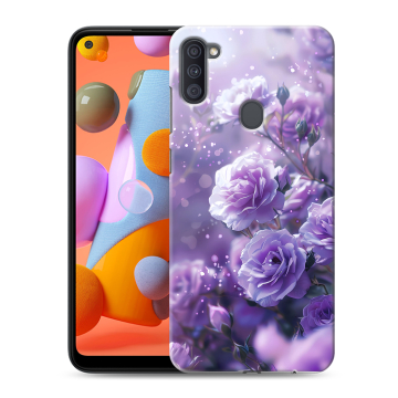 Силиконовый чехол на Samsung Galaxy A11 с принтом Розы цветы Силиконовый чехол на Samsung Galaxy A11 с принтом Розы цветы