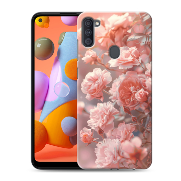 Силиконовый чехол на Samsung Galaxy A11 с принтом Розовые розы