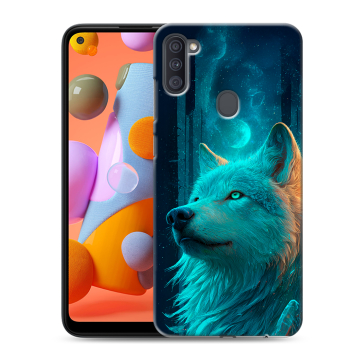 Силиконовый чехол на Samsung Galaxy A11 с принтом бабочки саккура