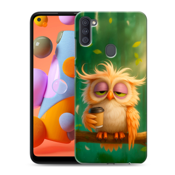Силиконовый чехол на Samsung Galaxy A11 с принтом сова