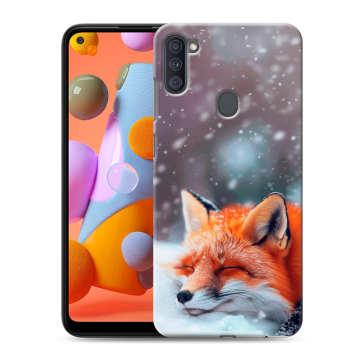 Силиконовый чехол на Samsung Galaxy A11 с принтом лиса