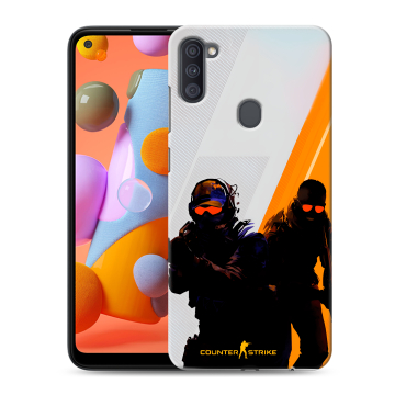 Силиконовый чехол на Samsung Galaxy A11 с принтом Контер страйк Counter strike