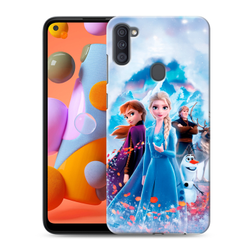 Силиконовый чехол на Samsung Galaxy A11 с принтом Холодное сердце Frozen Силиконовый чехол на Samsung Galaxy A11 с принтом Холодное сердце Frozen