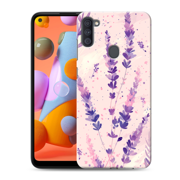 Силиконовый чехол на Samsung Galaxy A11 с принтом цветы лаванда Силиконовый чехол на Samsung Galaxy A11 с принтом цветы лаванда