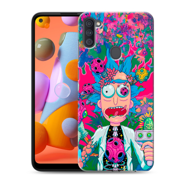 Силиконовый чехол на Samsung Galaxy A11 с принтом Рик и Морти Rick Morty
