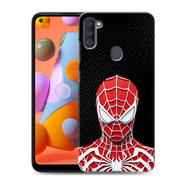 Силиконовый чехол на Samsung Galaxy A11 с принтом человек паук spiderman
