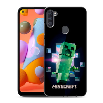Силиконовый чехол на Samsung Galaxy A11 с принтом Майнкрафт Minecraft