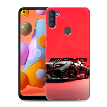 Силиконовый чехол на Samsung Galaxy A11 с принтом Мерседес Mercedes AMG Силиконовый чехол на Samsung Galaxy A11 с принтом Мерседес Mercedes AMG