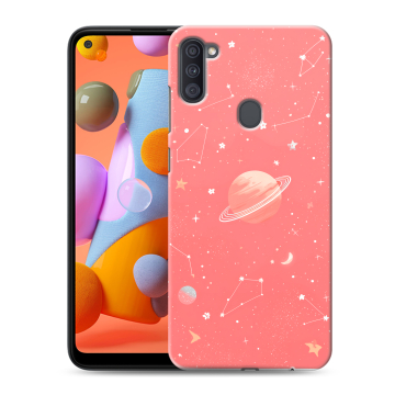 Силиконовый чехол на Samsung Galaxy A11 с принтом Розовый космос Силиконовый чехол на Samsung Galaxy A11 с принтом Розовый космос