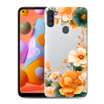 Силиконовый чехол на Samsung Galaxy A11 с принтом Цветы принт Силиконовый чехол на Samsung Galaxy A11 с принтом Цветы принт