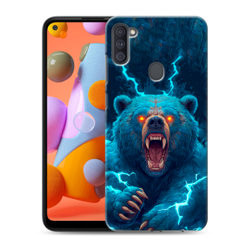Силиконовый чехол на Samsung Galaxy A11 с принтом Медведь Силиконовый чехол на Samsung Galaxy A11 с принтом Медведь